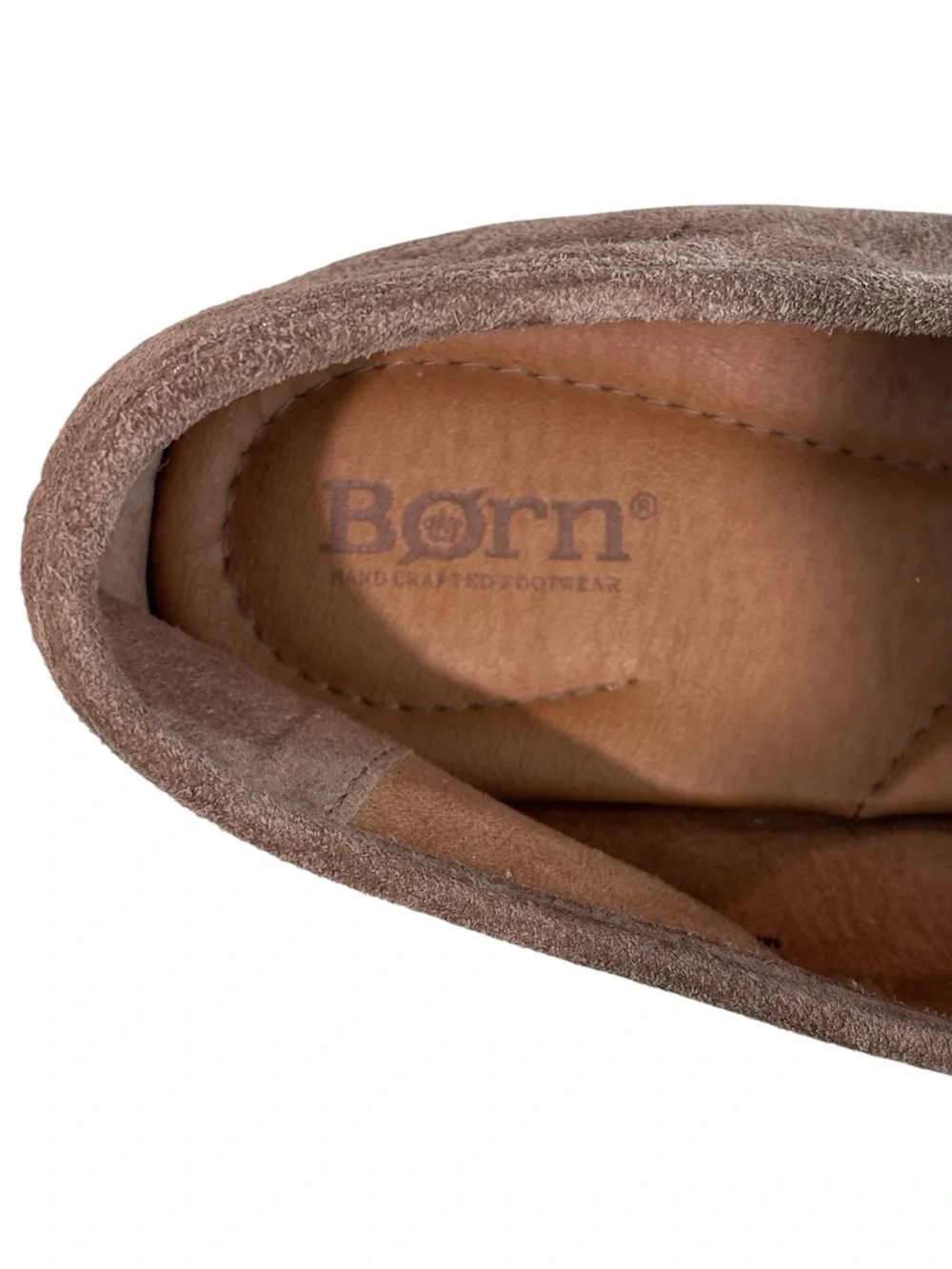 Born KHELD24 LEYLA Tan Taupe Soft Suede Horsebit Leather Loafers Women’s size 11